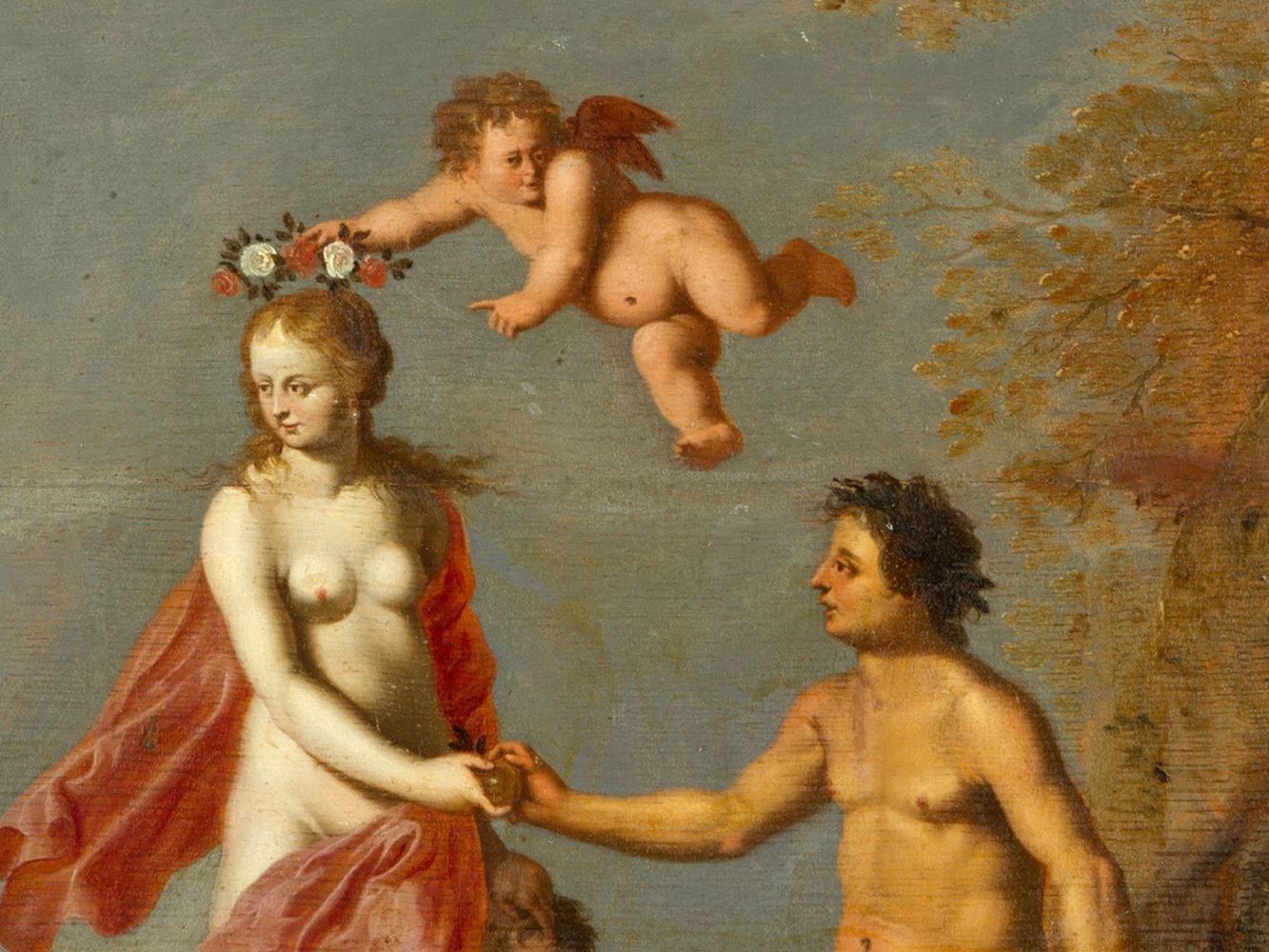 Paride e le tre grazie - attribuito